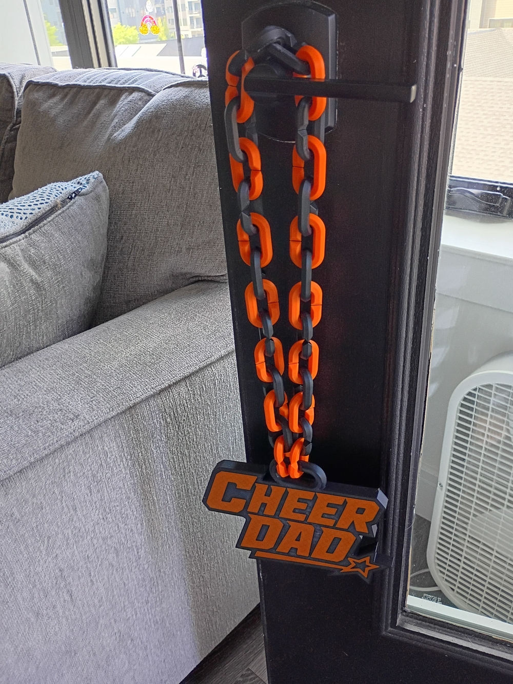 Cheer Dad Orange and Black Hype Chain